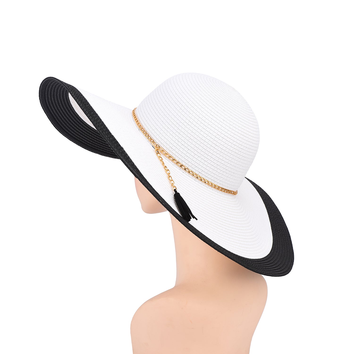 Women's Wide Brim Sun Hat With Tassel - Mellow World