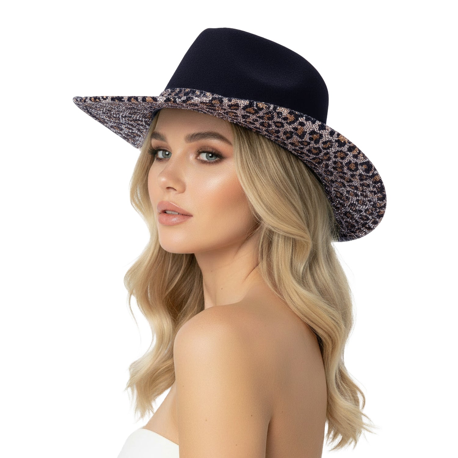 Women's Iridescent Rhinestone Cowboy Hat - Mellow World