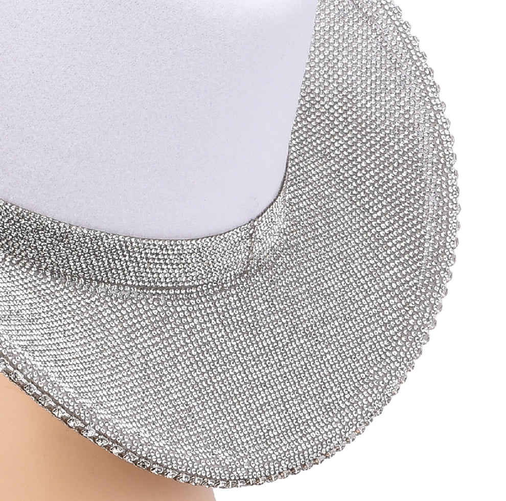 Women's White Rhinestone Cowboy Hat