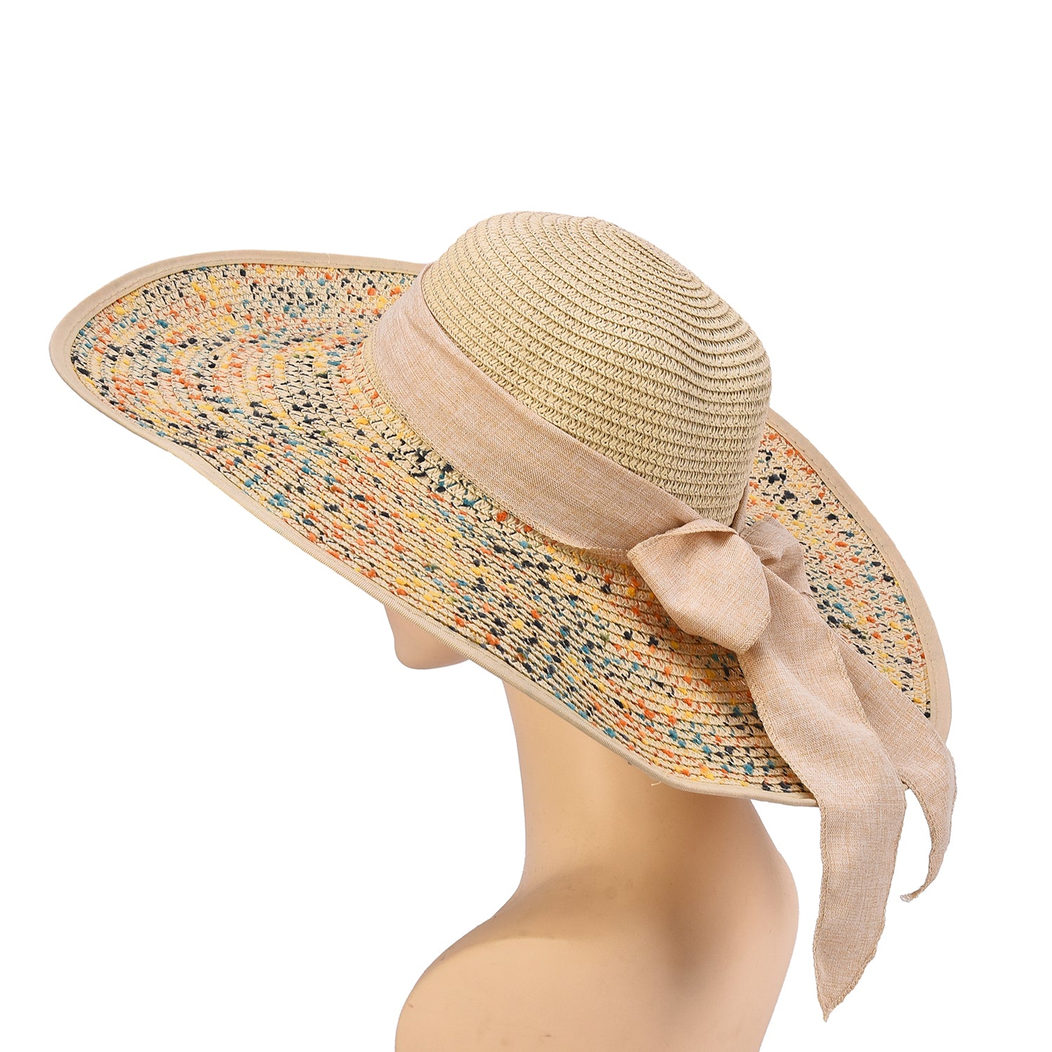 Women's Woven Sun Hat With Bow - Mellow World