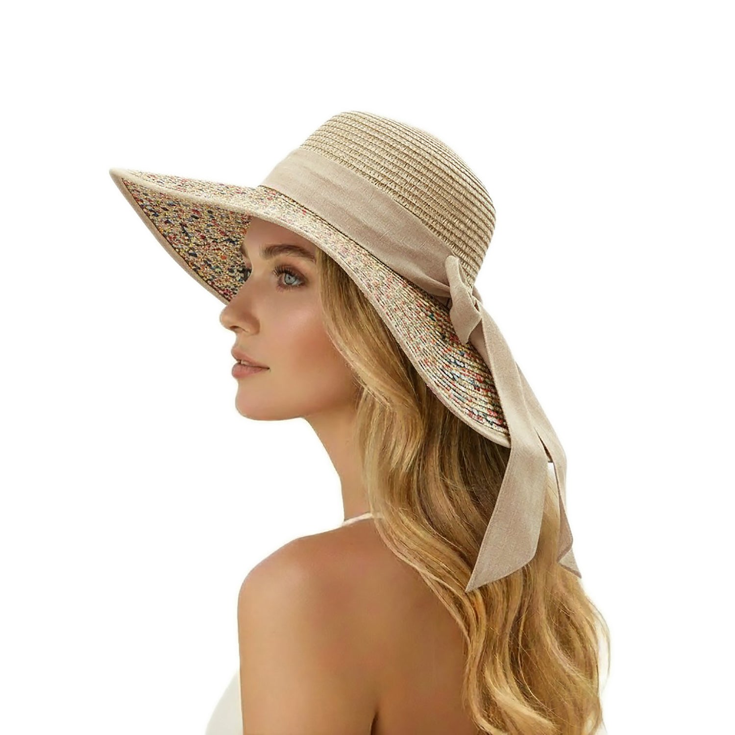 Women's Woven Sun Hat With Bow - Mellow World