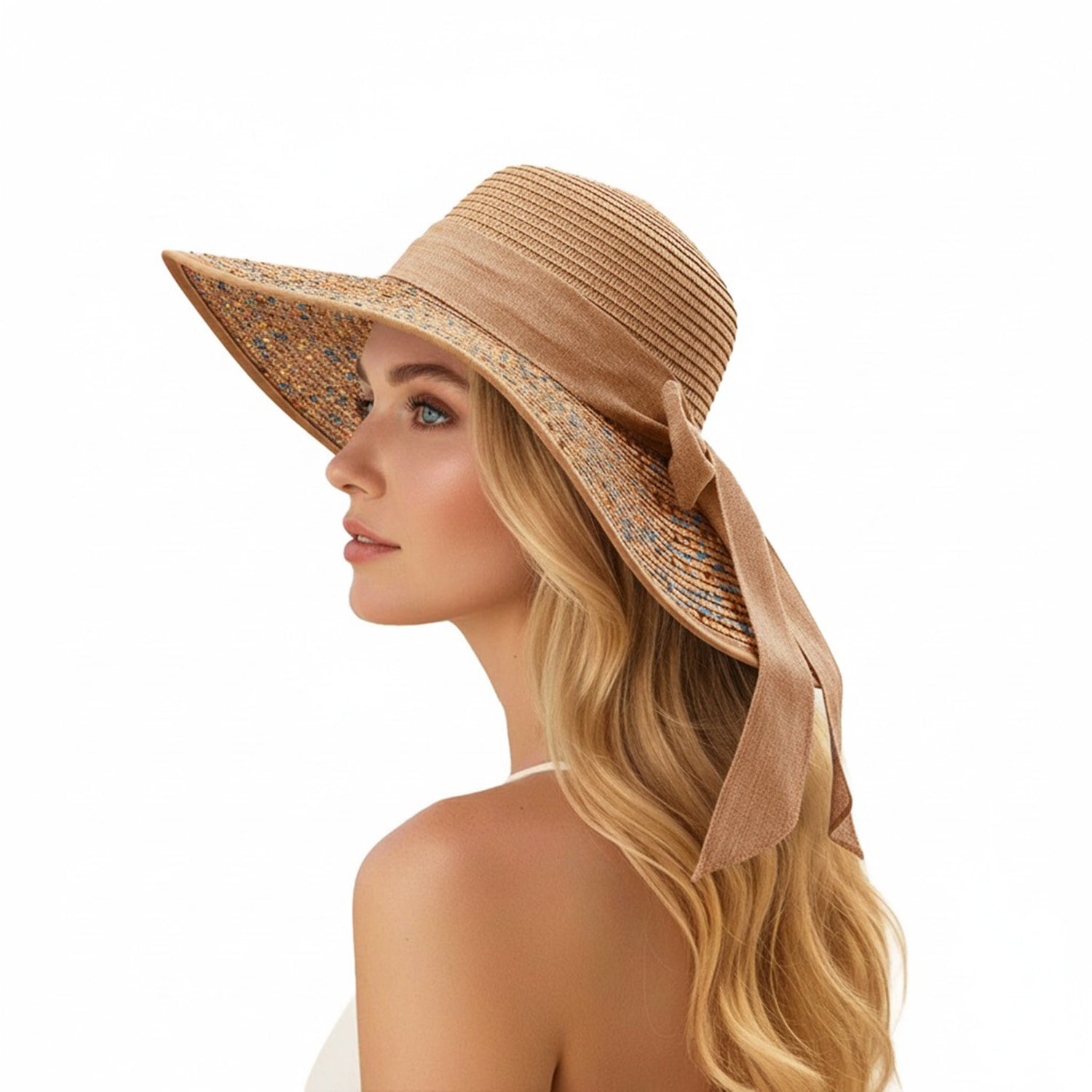 Women's Woven Sun Hat With Bow - Mellow World