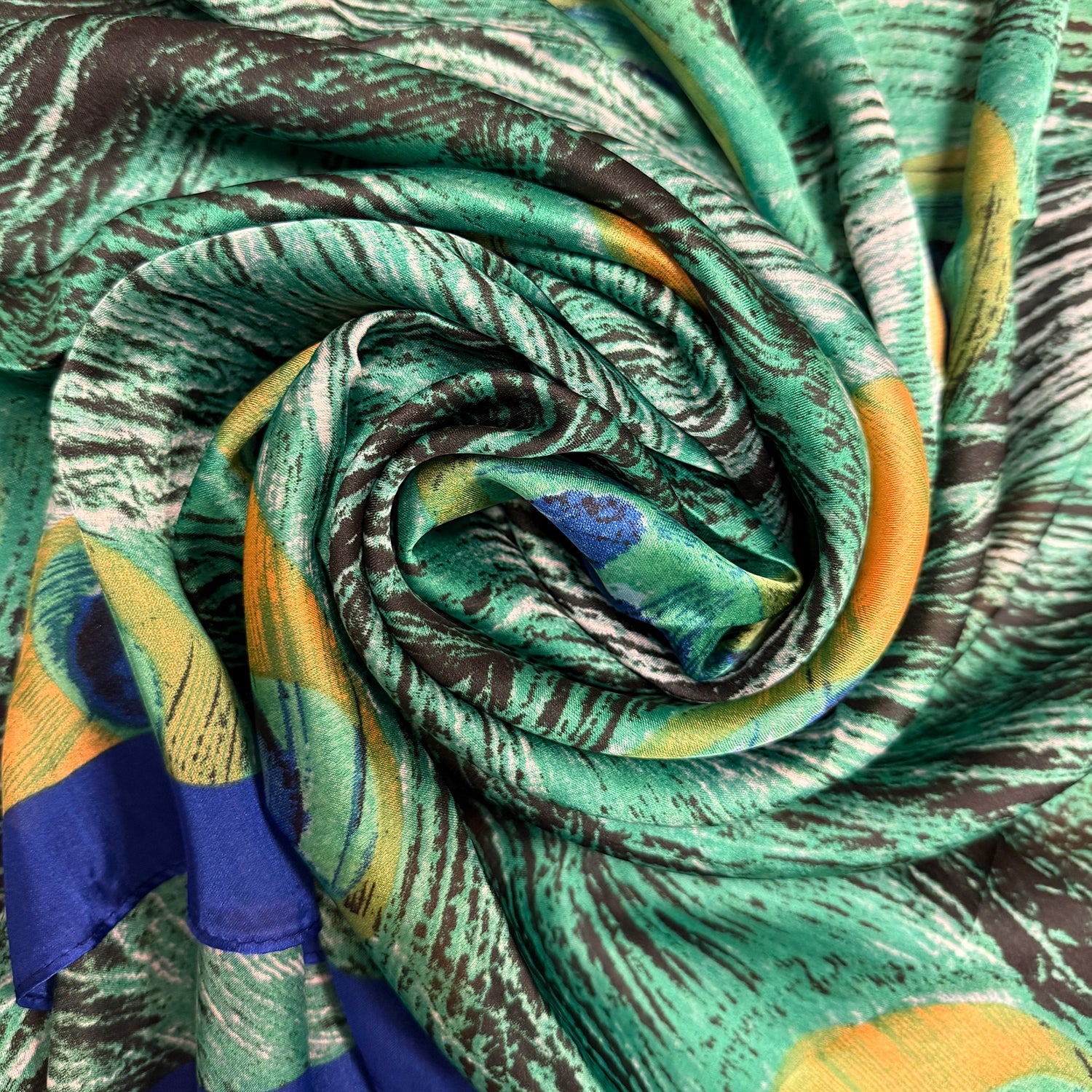 Women's Peacock Feather Pattern Wrap Scarf - Mellow World