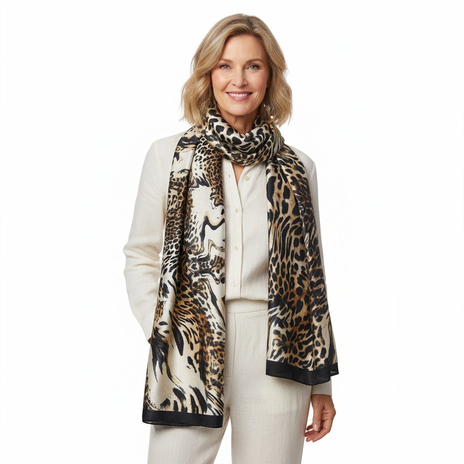 Women's Luxurious Patterned Wrap Scarf - Mellow World
