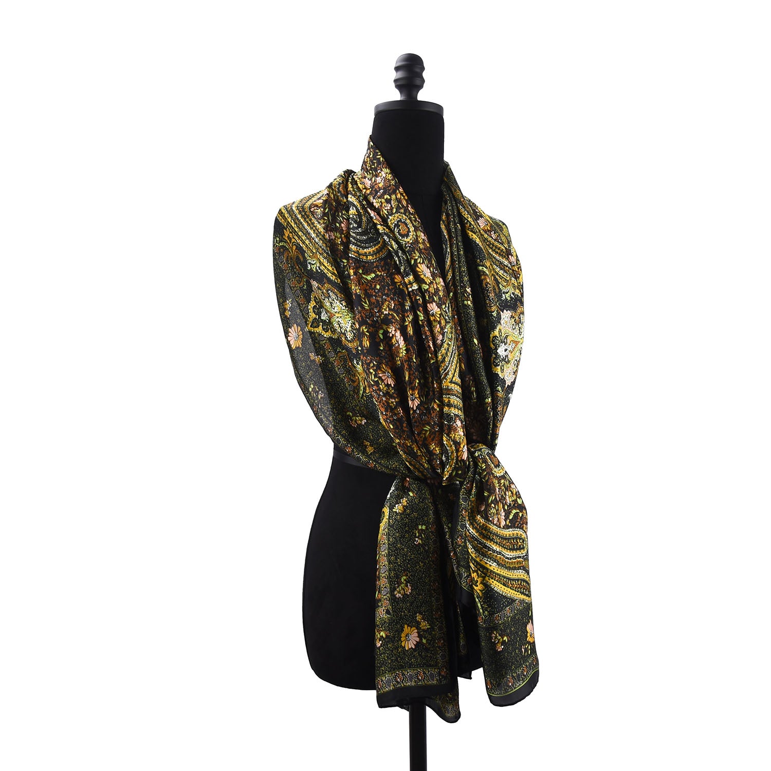Women's Luxurious Patterned Wrap Scarf - Mellow World