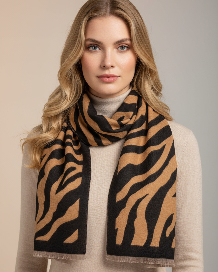 Savanah Women's Oversized Animal Print Scarf