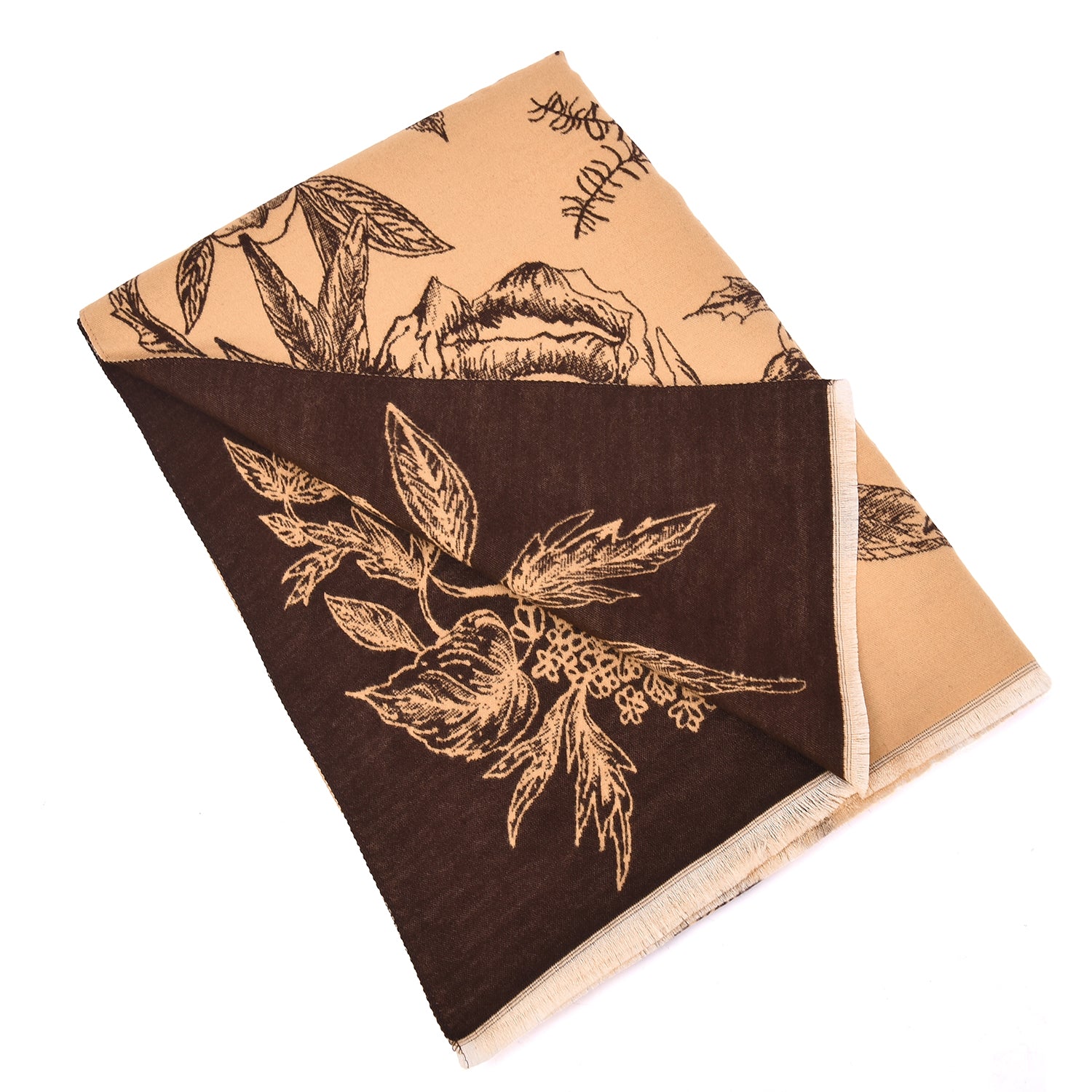 Women's Oversized Reversible Print Scarf