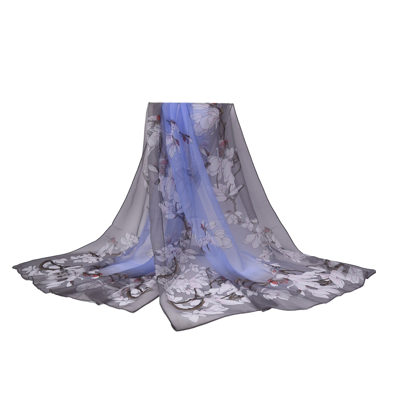 Women's Floral Chiffon Wrap Scarf - Mellow World