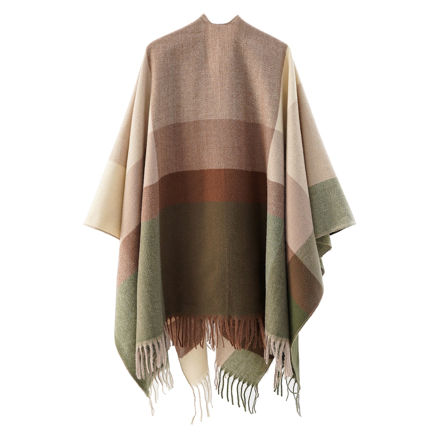 Women's Fringed Color Block Shawl - Mellow World