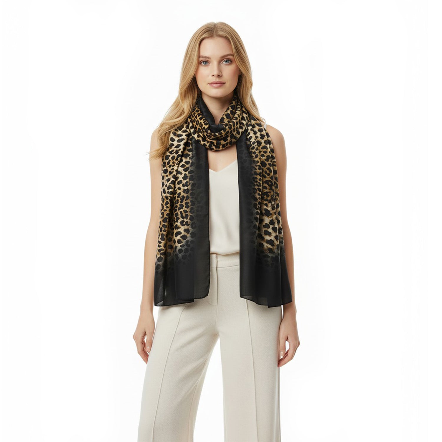 Women's Animal Patterned Chiffon Wrap Scarf - Mellow World