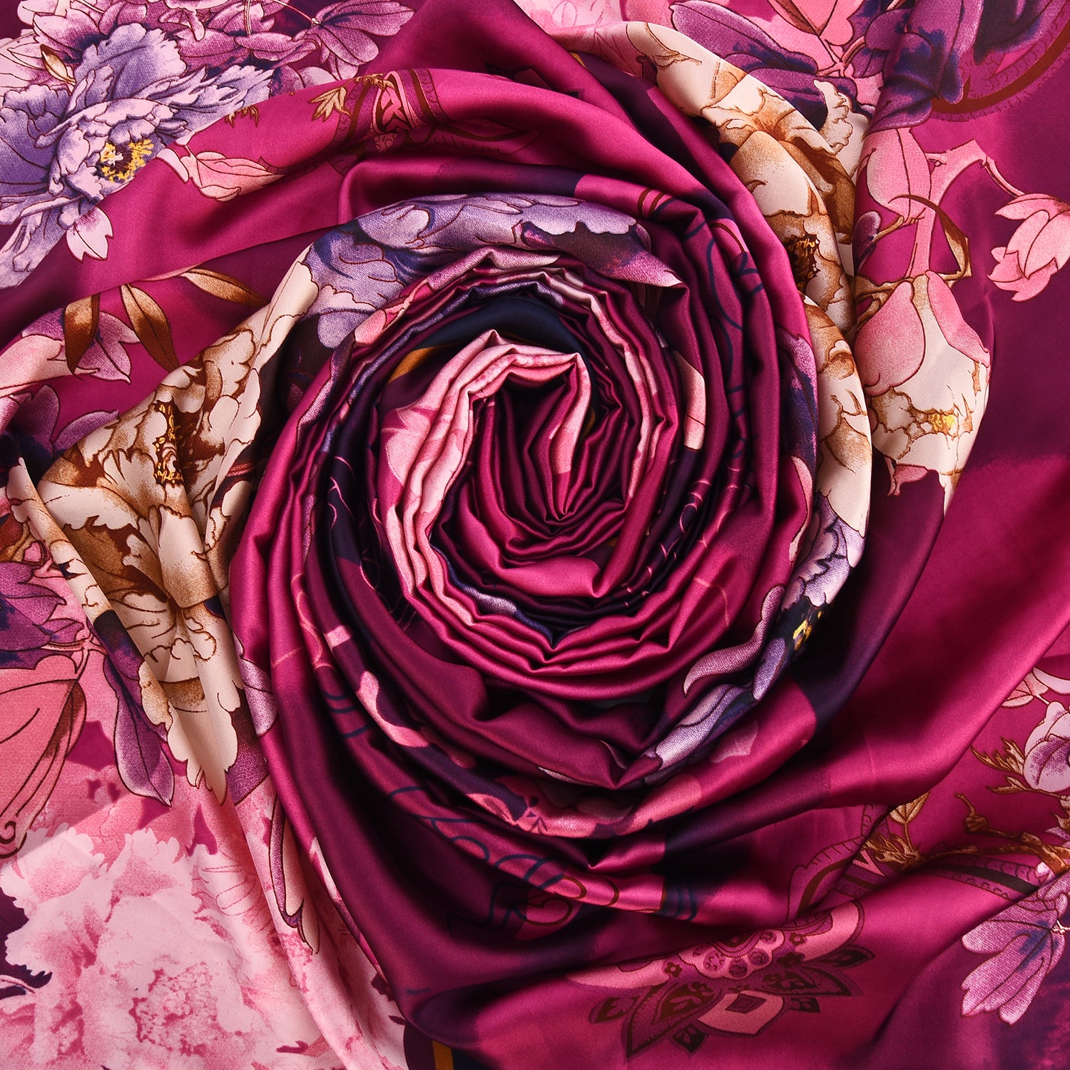 Women's Floral Printed Satin Wrap Scarf - Mellow World