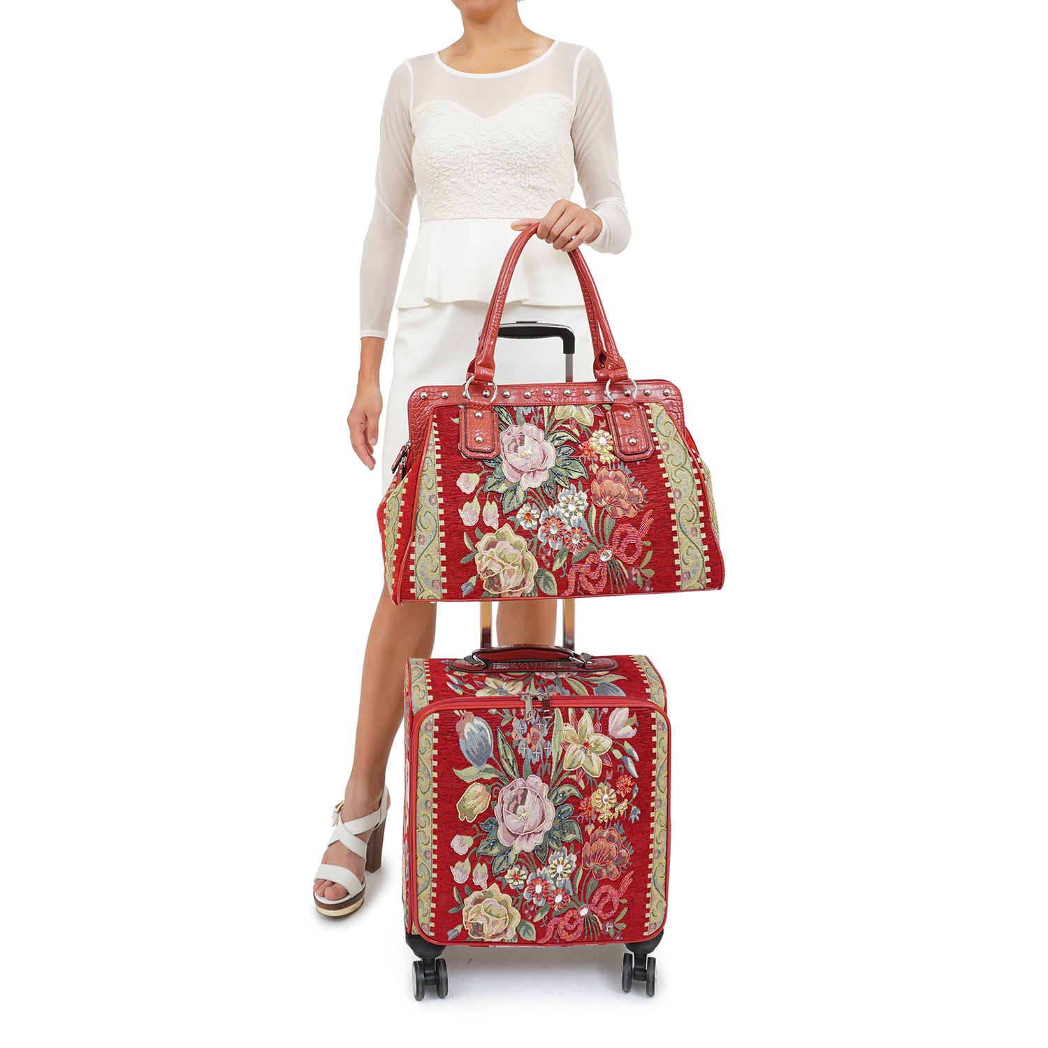 Flower Shop Hand Beaded Suitcase - Mellow World