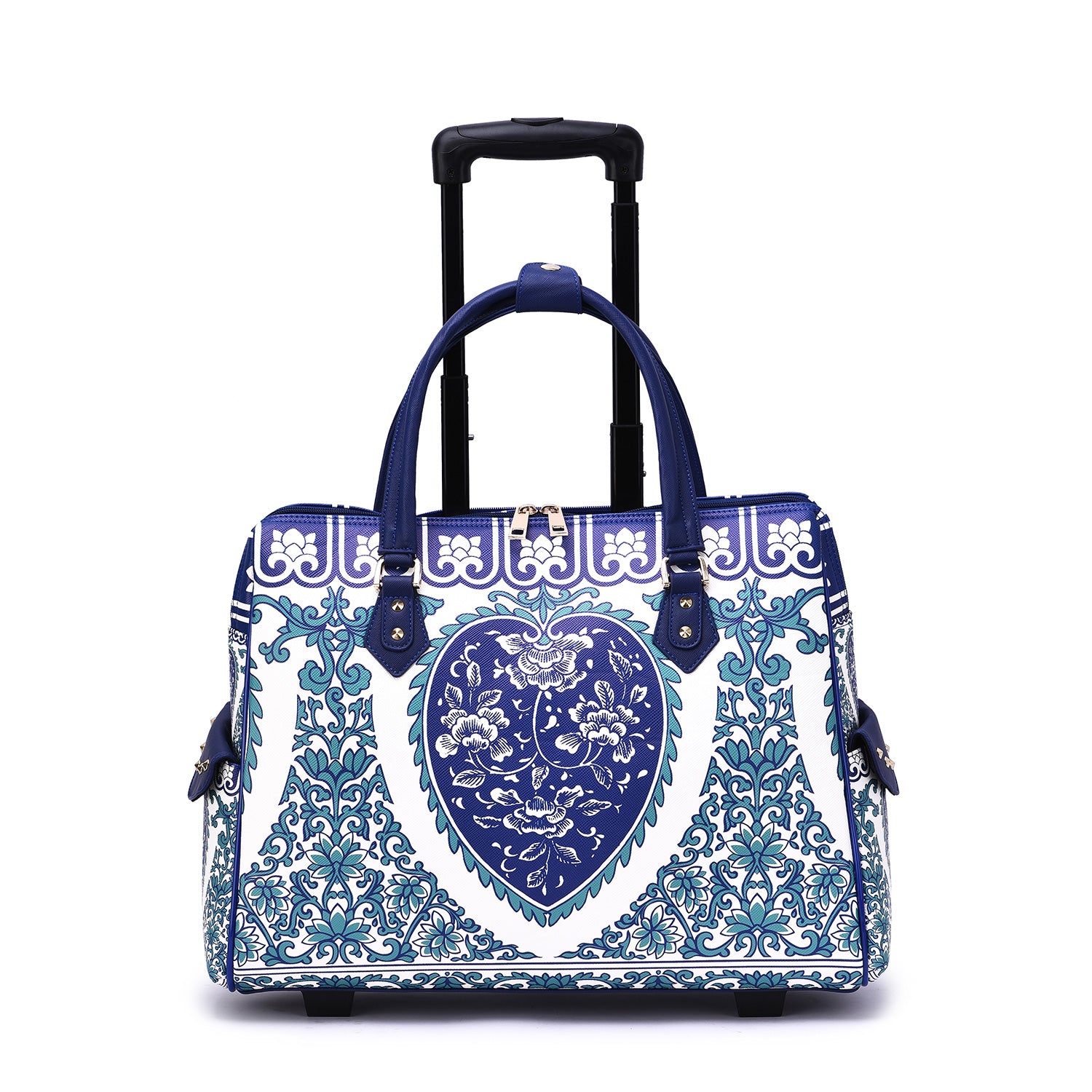 Porcelain Rolling Floral Laptop Tote - Mellow World