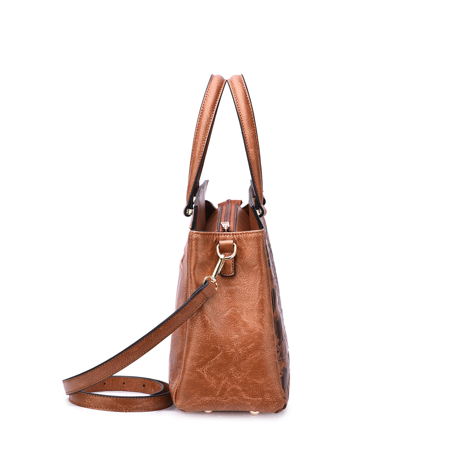 Salome Embossed Floral Satchel - Mellow World