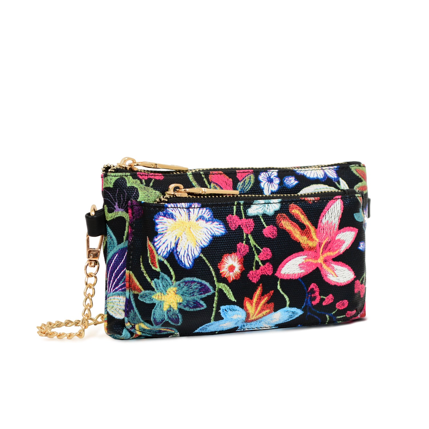 Primerose Floral Patterned Wristlet