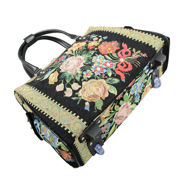 Flower Shop Hand Beaded Rolling Tote - Mellow World 