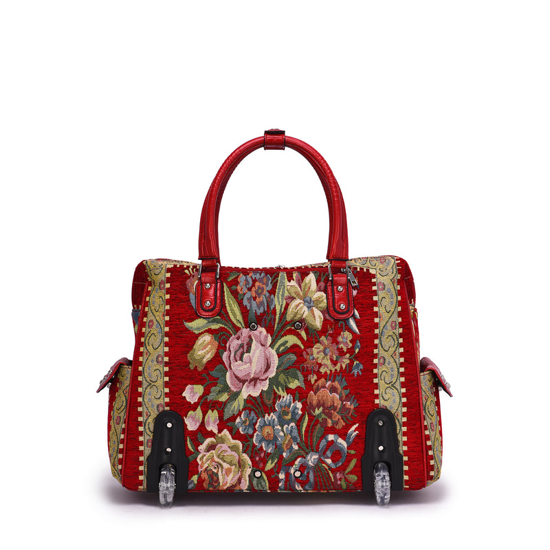 Flower Shop Hand Beaded Rolling Tote - Mellow World 