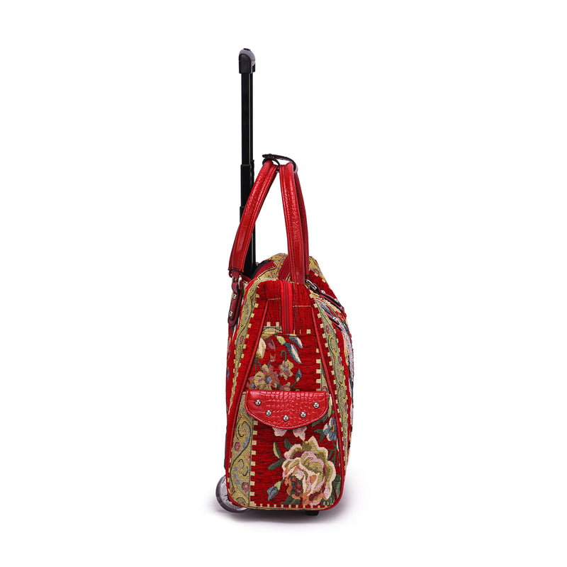 Flower Shop Hand Beaded Rolling Tote - Mellow World 