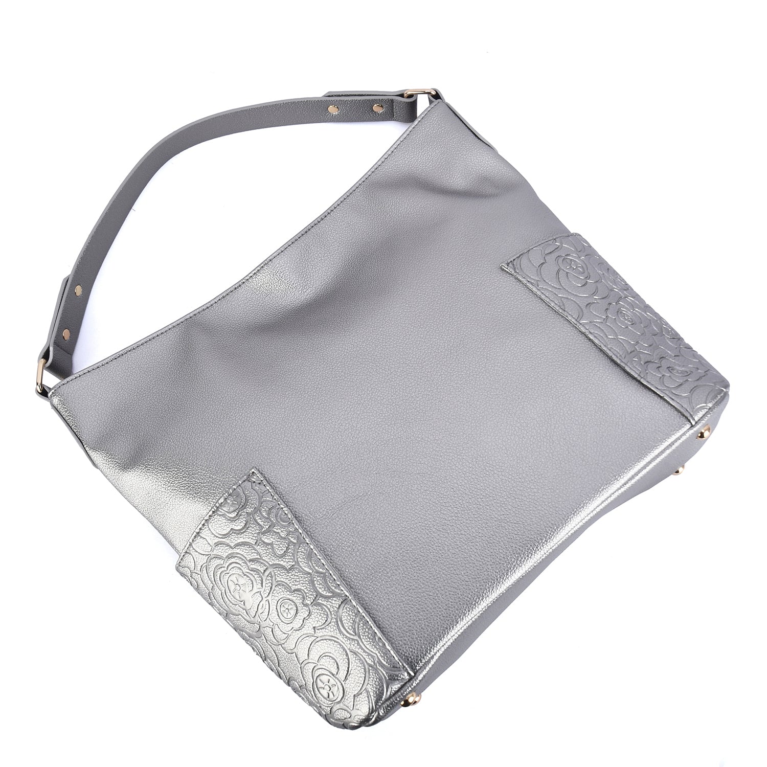Ryder Hobo Bag with Floral Embossed Pockets