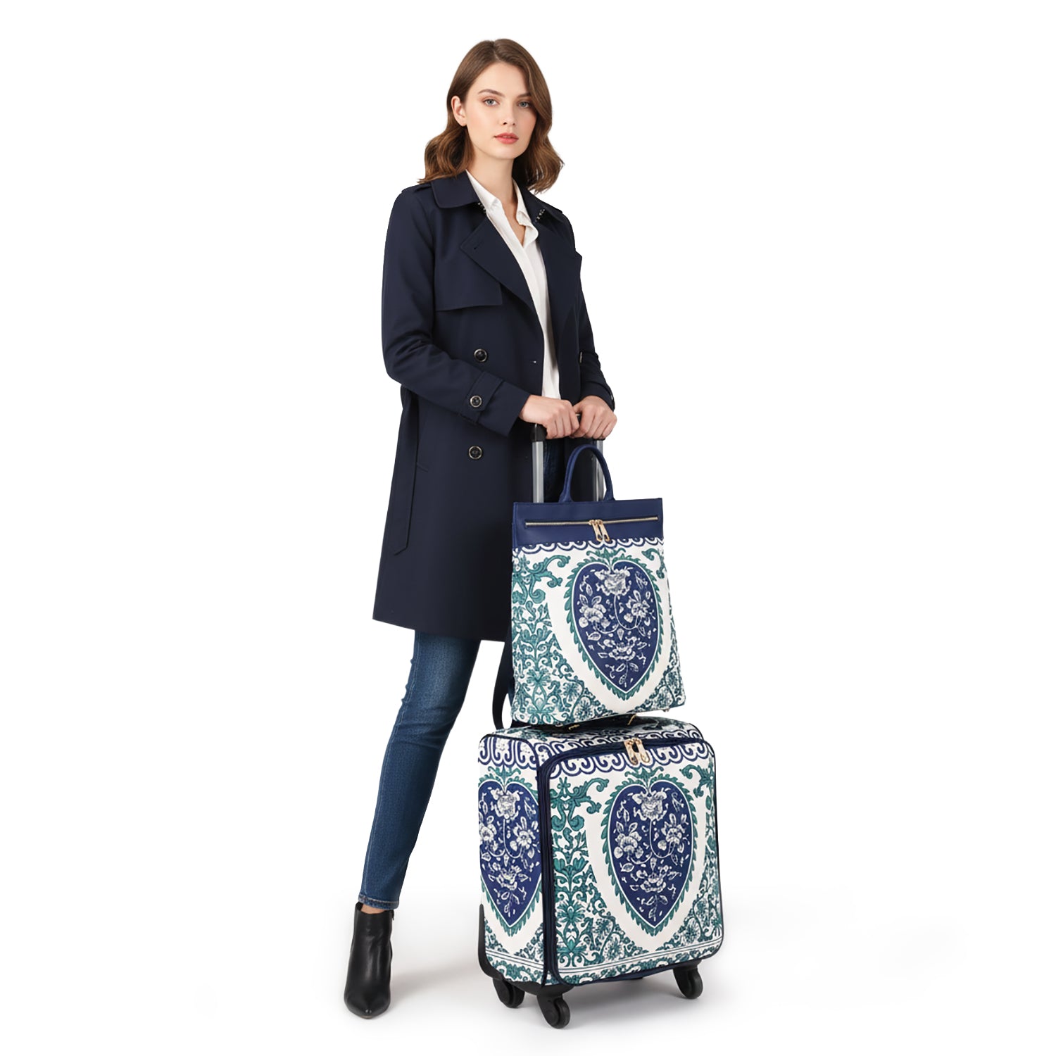 Porcelain Carry-on Suitcase - Mellow World 