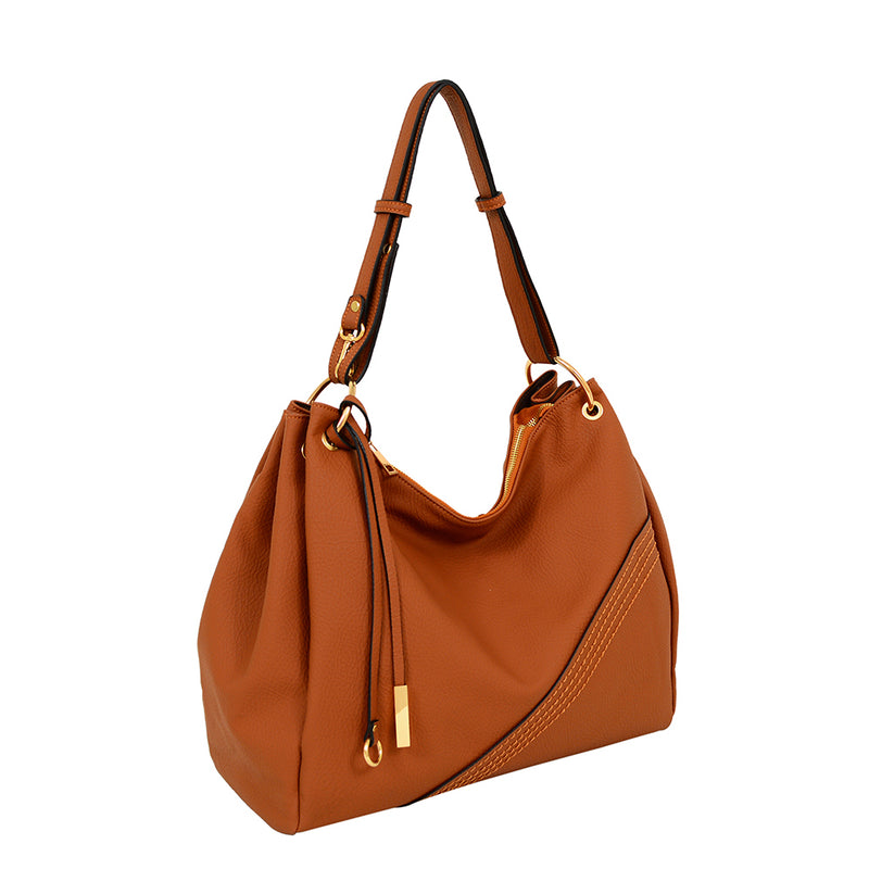 Brown Leather Slouchy Hobo Bag