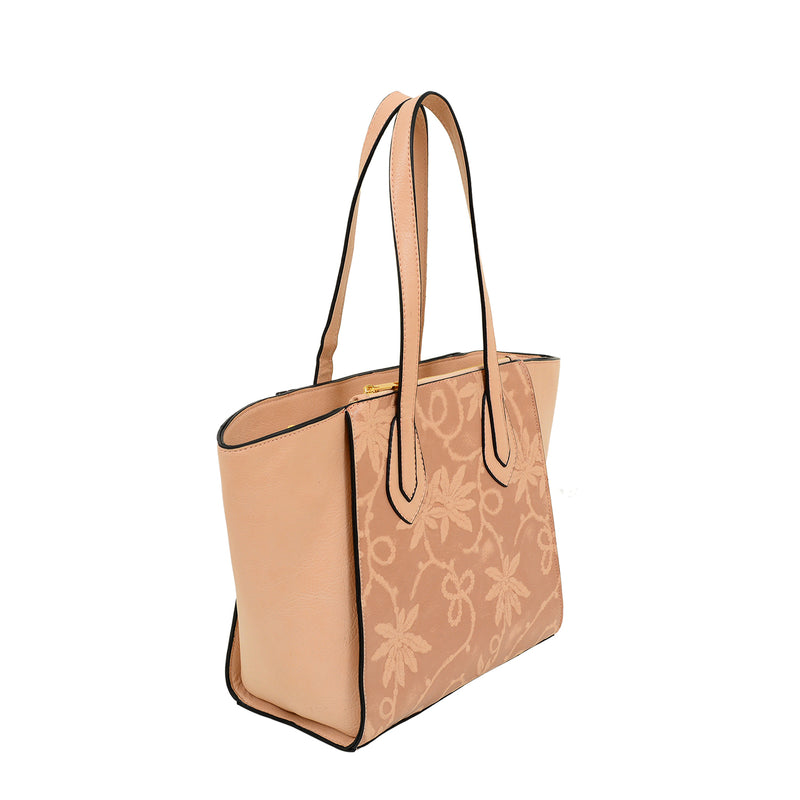 Marissa Floral Embossed Tote - Mellow World 
