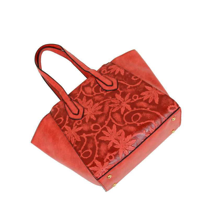Marissa Floral Embossed Tote - Mellow World 