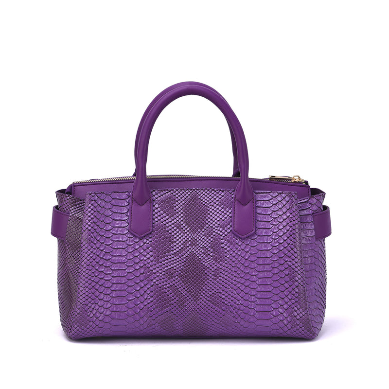 Maddie Snakeskin Embossed Satchel