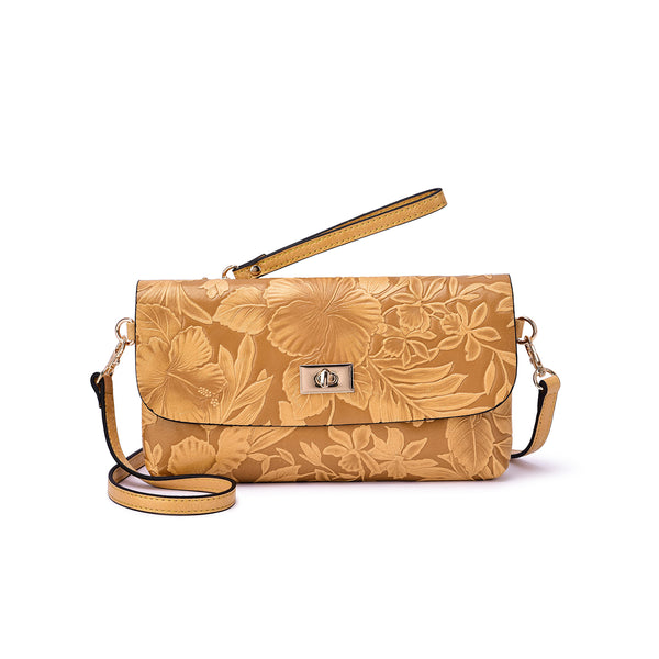 Sarita Embossed Floral Crossbody - Mellow World 