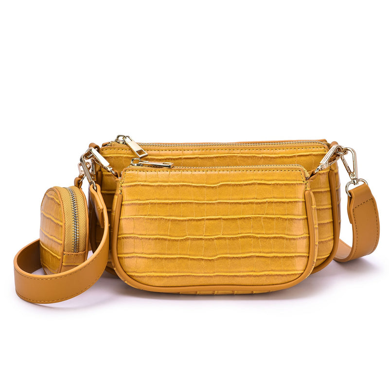 Freya Mustard Detachable Crossbody Bag