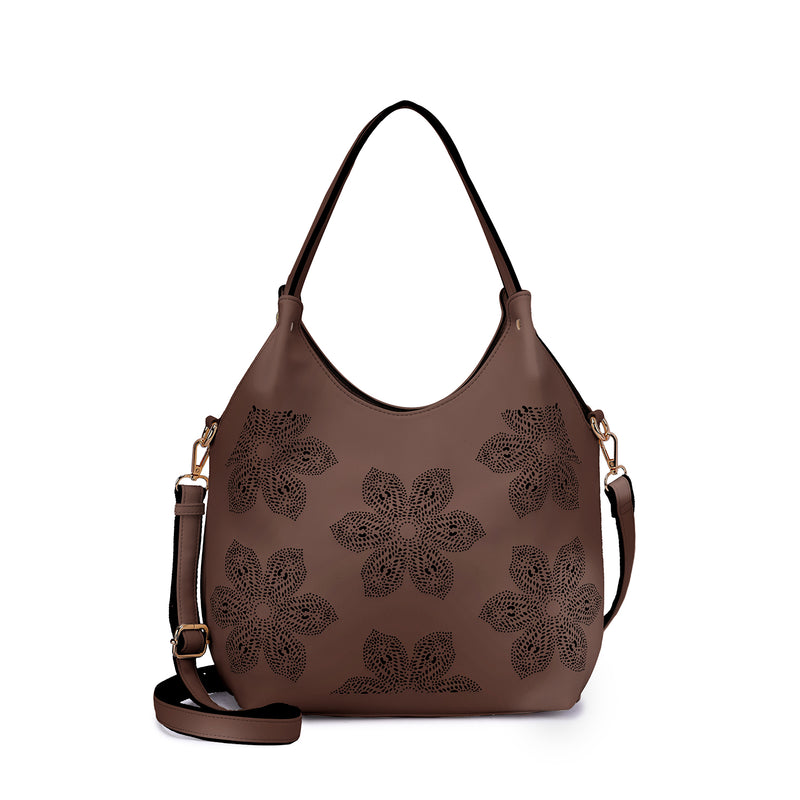 Elie Floral Laser Prints Hobo