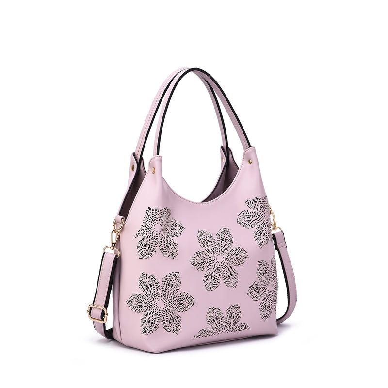 Elie Floral Laser Prints Hobo