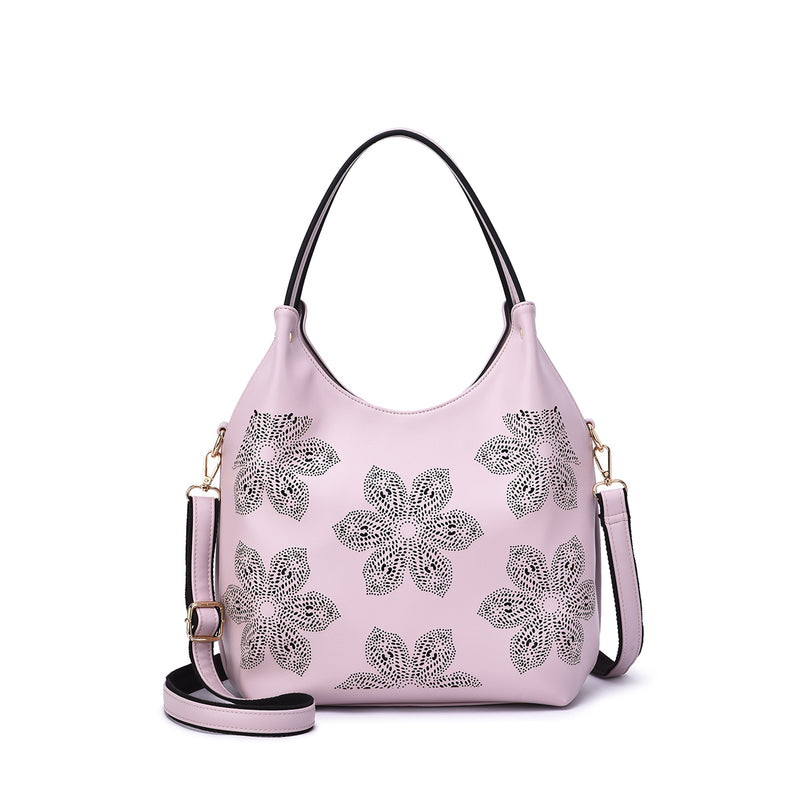 Elie Floral Laser Prints Hobo