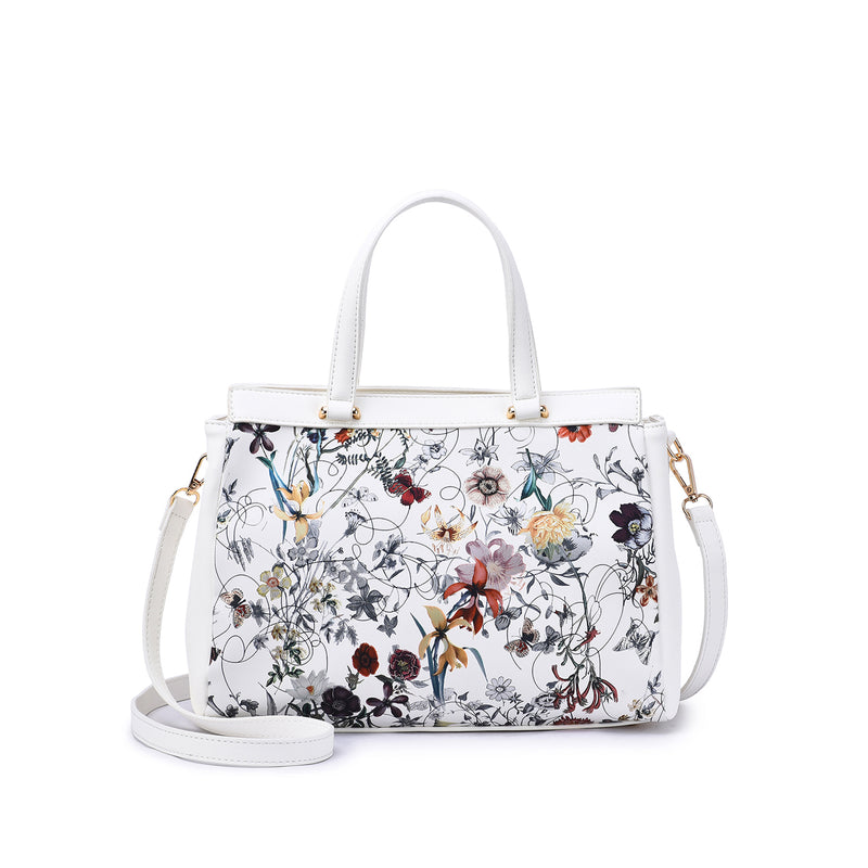 Stellan Floral Print Satchel