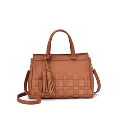 Adia Woven Trim Satchel