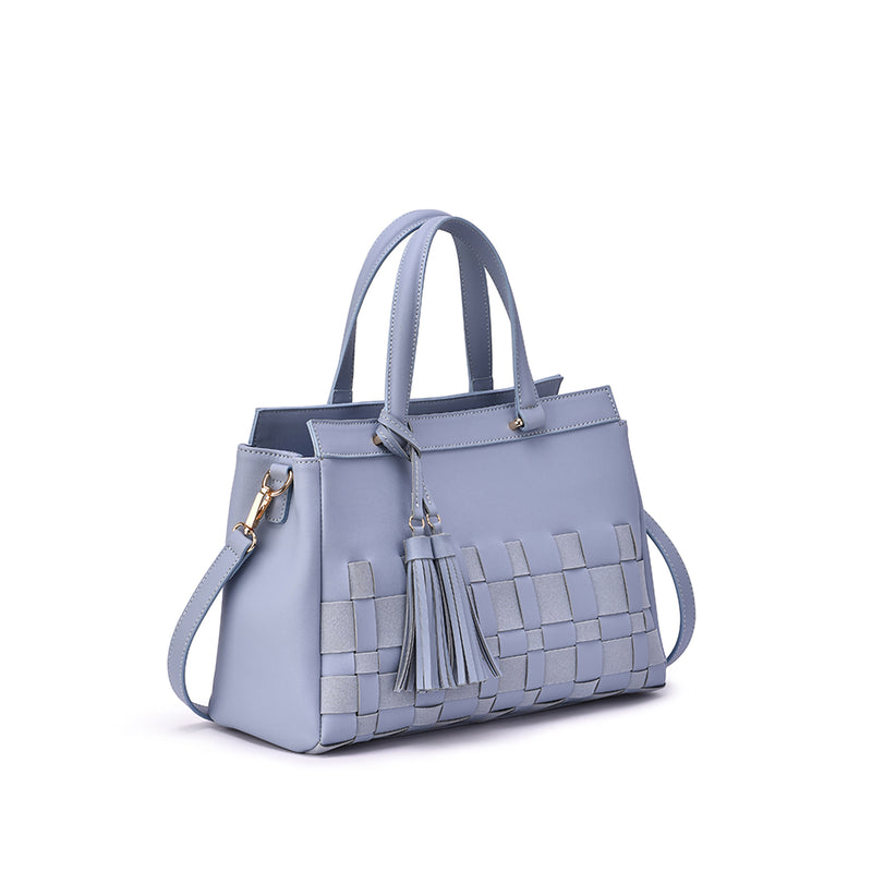 Adia Woven Trim Satchel