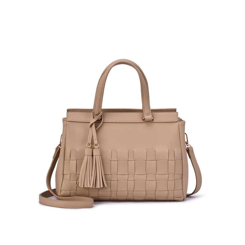 Adia Woven Trim Satchel