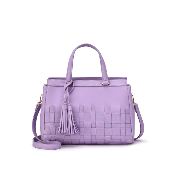 Adia Woven Trim Satchel