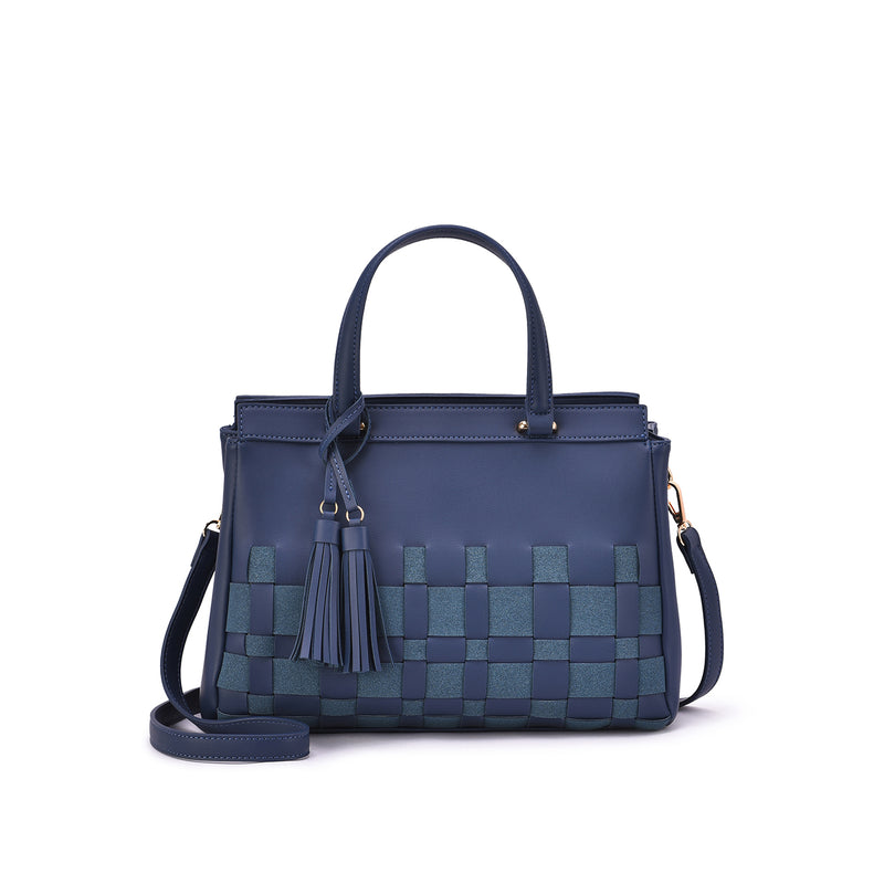 Adia Woven Trim Satchel