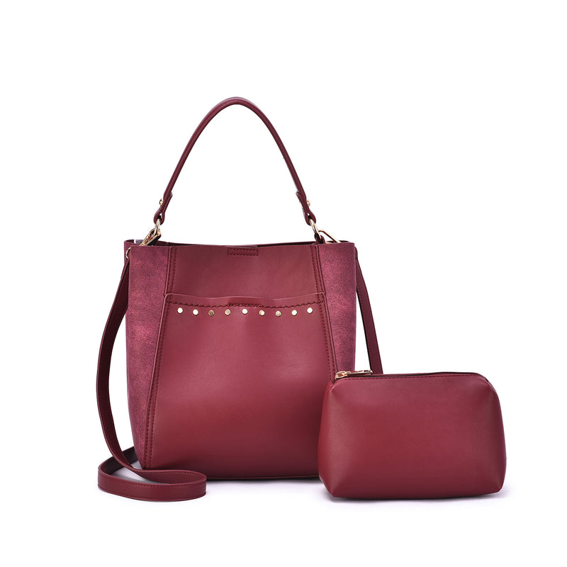 Kadin Two-Toned Bucket Bag