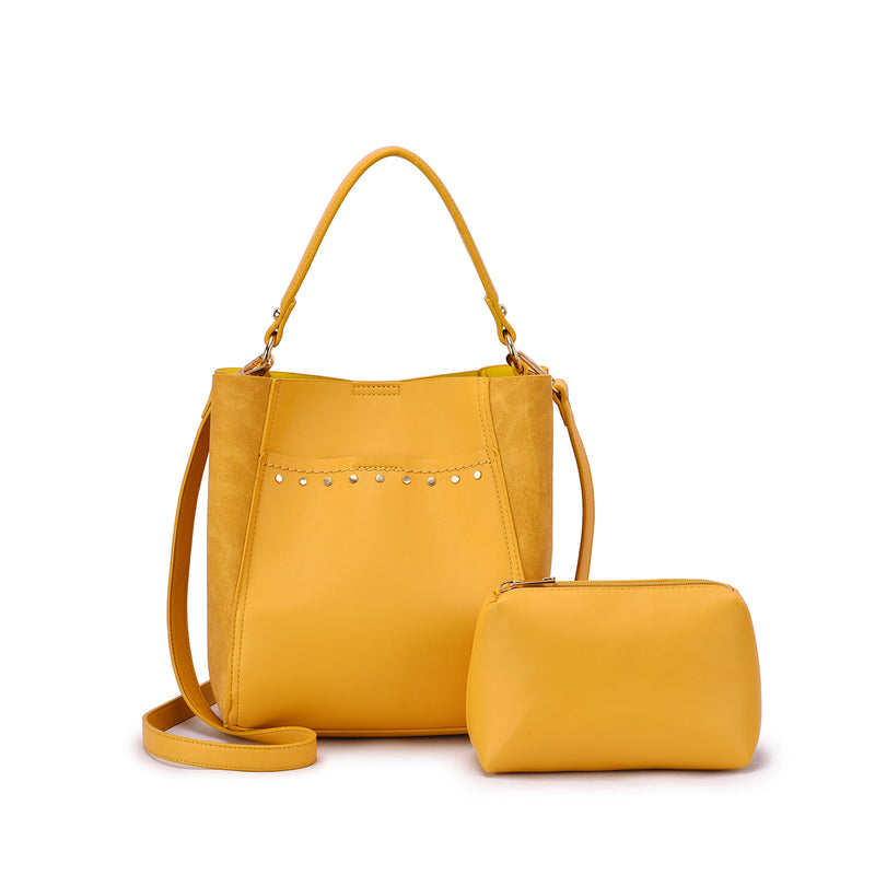Kadin Two-Toned Bucket Bag