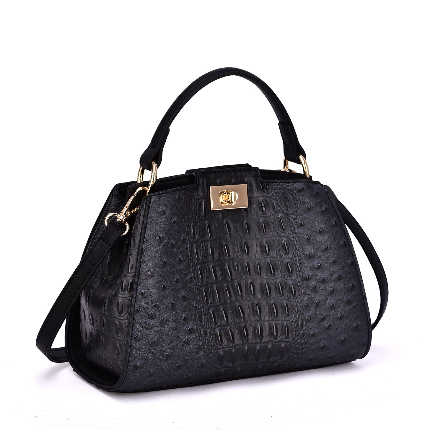 Ozzie Ostrich Embossed Crossbody