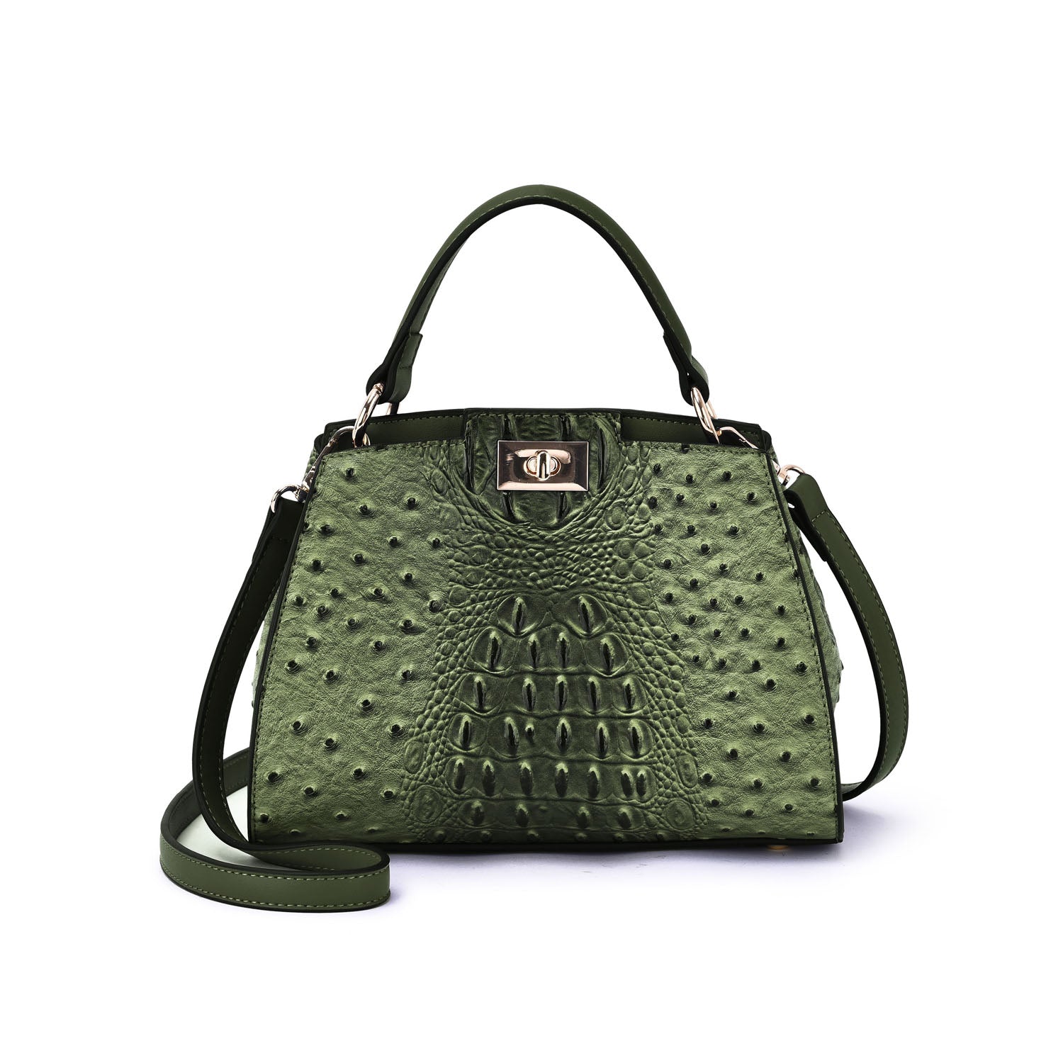 Ozzie Ostrich Embossed Crossbody