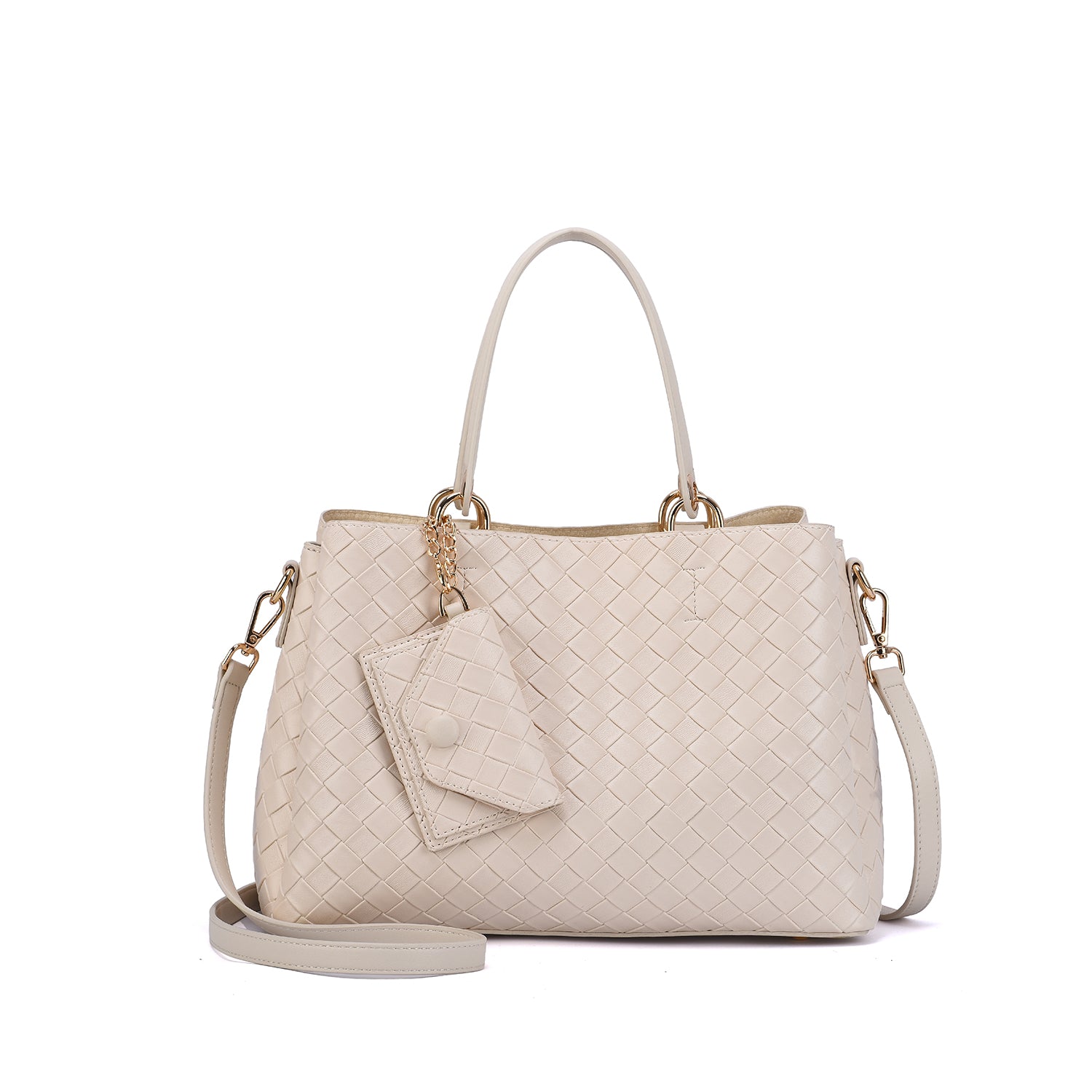 Maeve Woven Embossed Satchel - Mellow World 