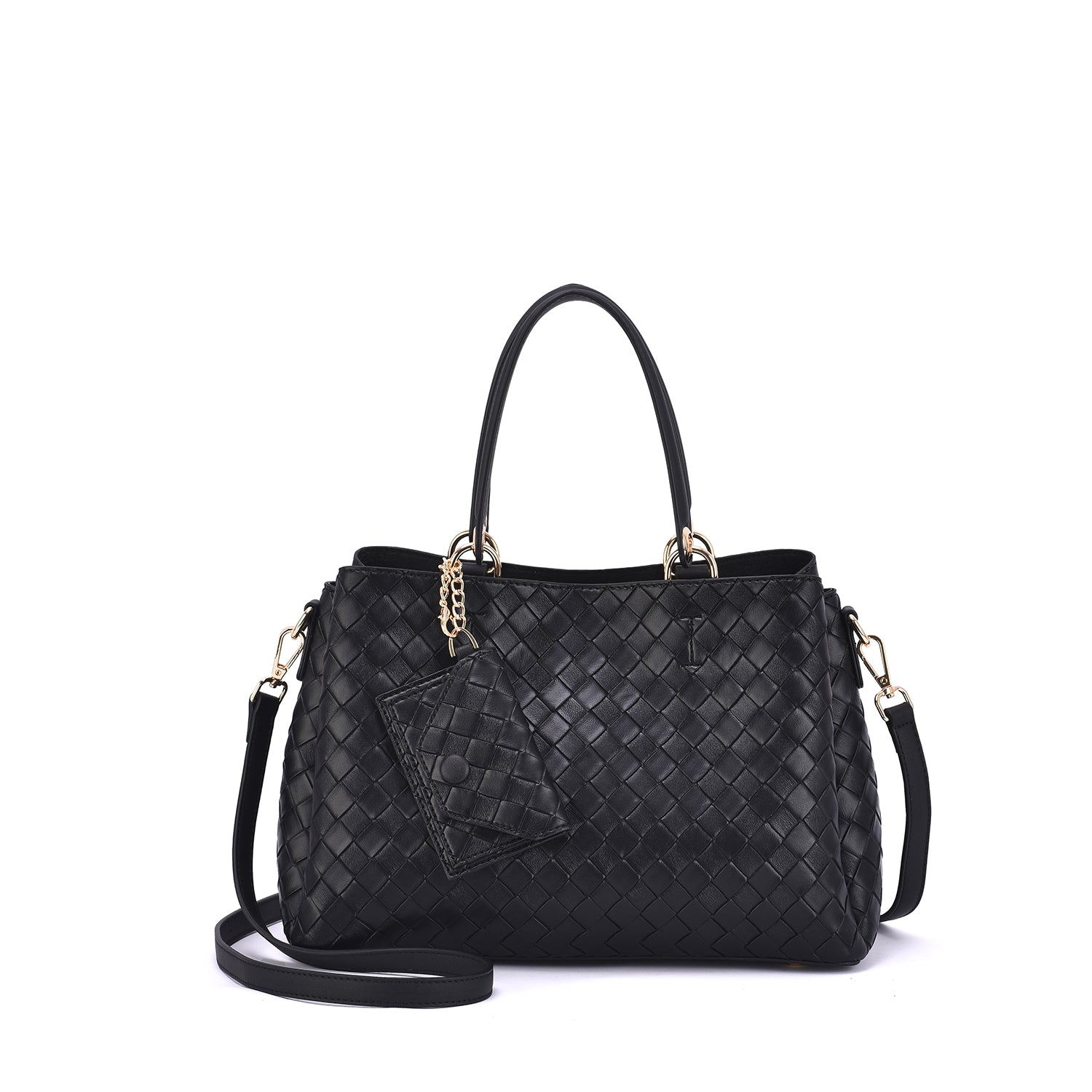 Maeve Woven Embossed Satchel - Mellow World 