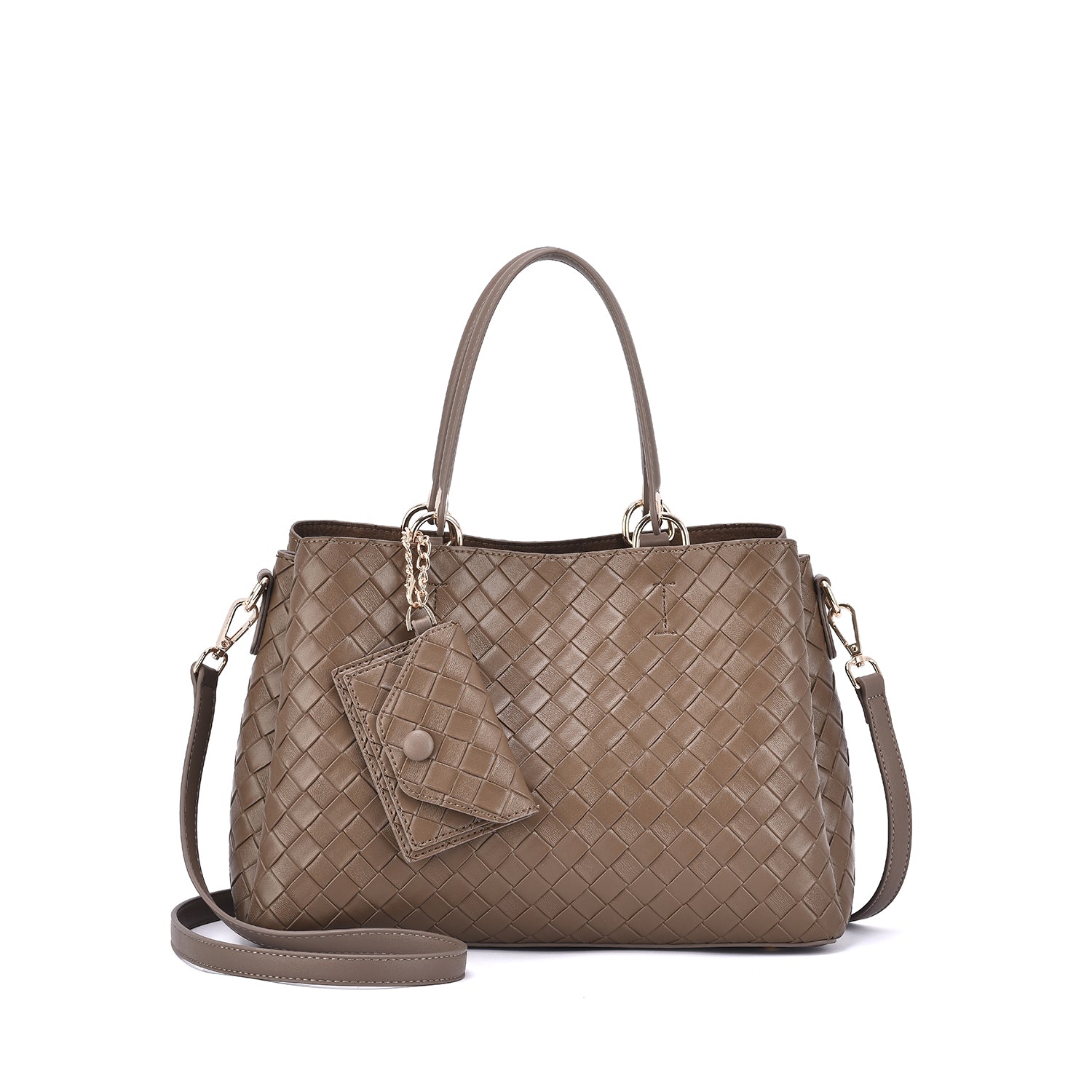 Maeve Woven Embossed Satchel - Mellow World 
