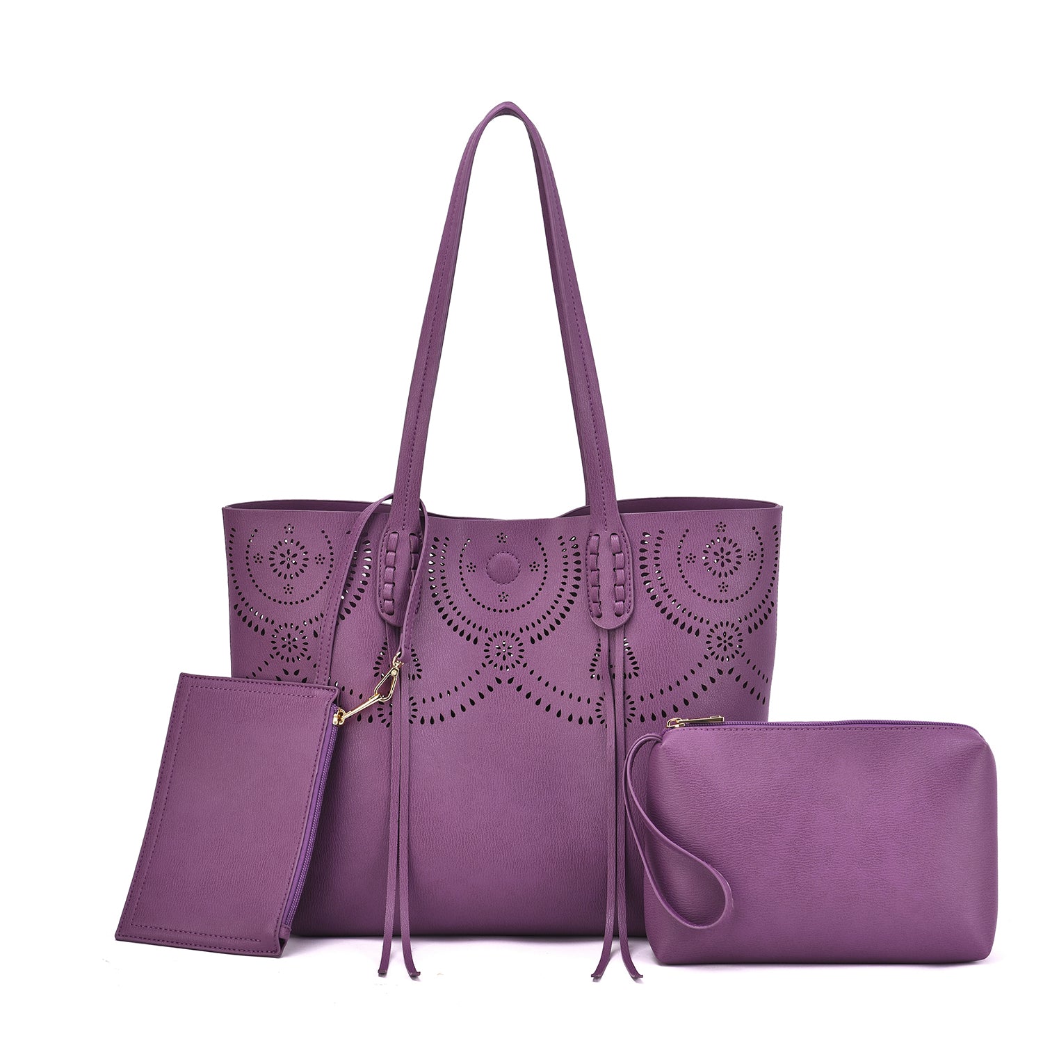 Camille Perforated 3-in-1 Tote - Mellow World 