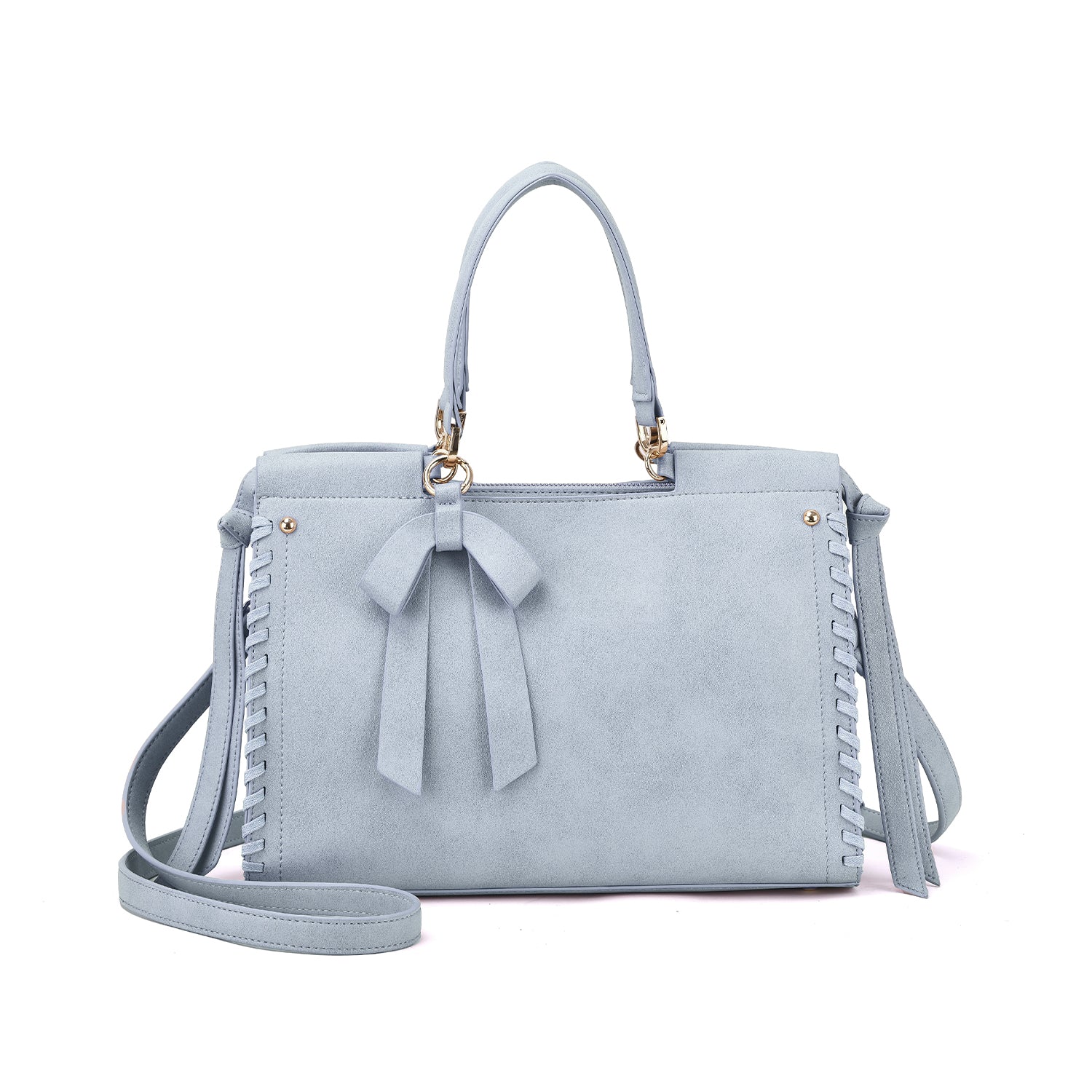 Cosette Satchel with Whipstitch Trim