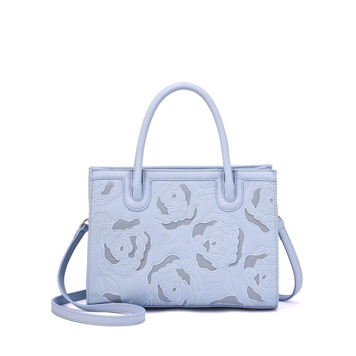 Darla Embossed Floral Structured Handbag - Mellow World 