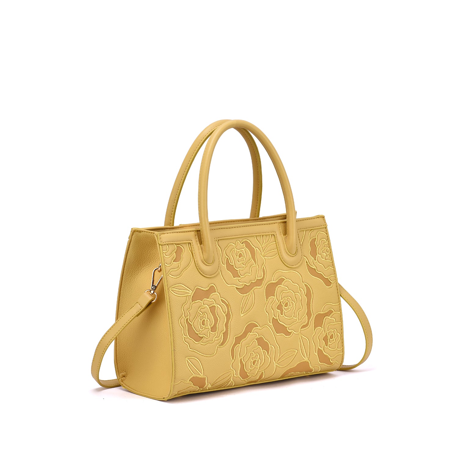 Darla Embossed Floral Structured Handbag - Mellow World 
